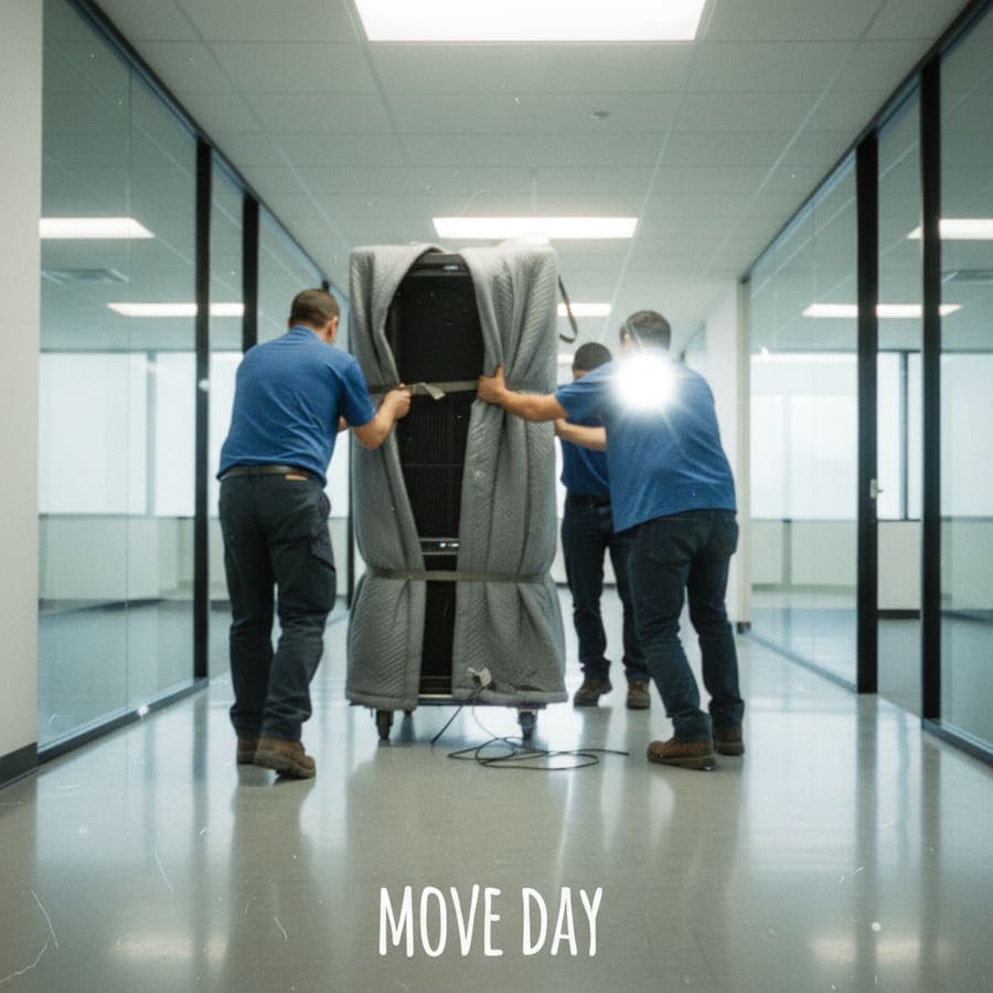 Foyen day porter at lobby reception in Class-A office tower