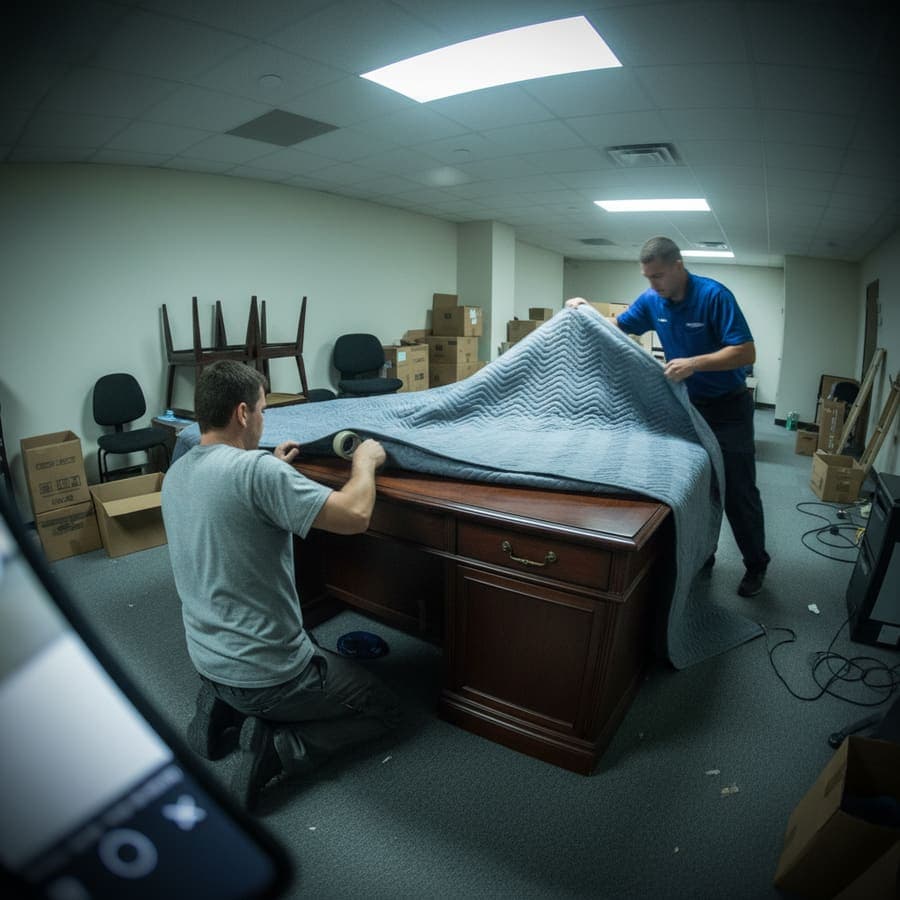 Site supervisor conducting walk-through with property management